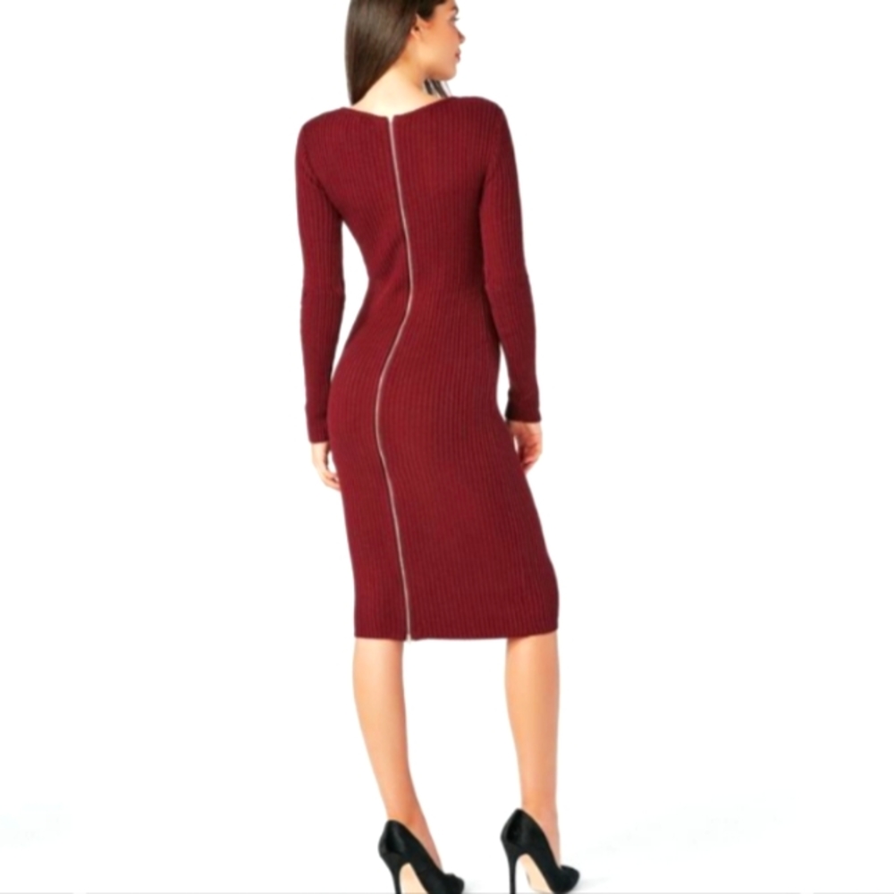 JustFab ribbed zipper back dress